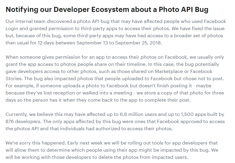 Błąd w API Facebook-a